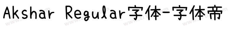 Akshar Regular字体字体转换